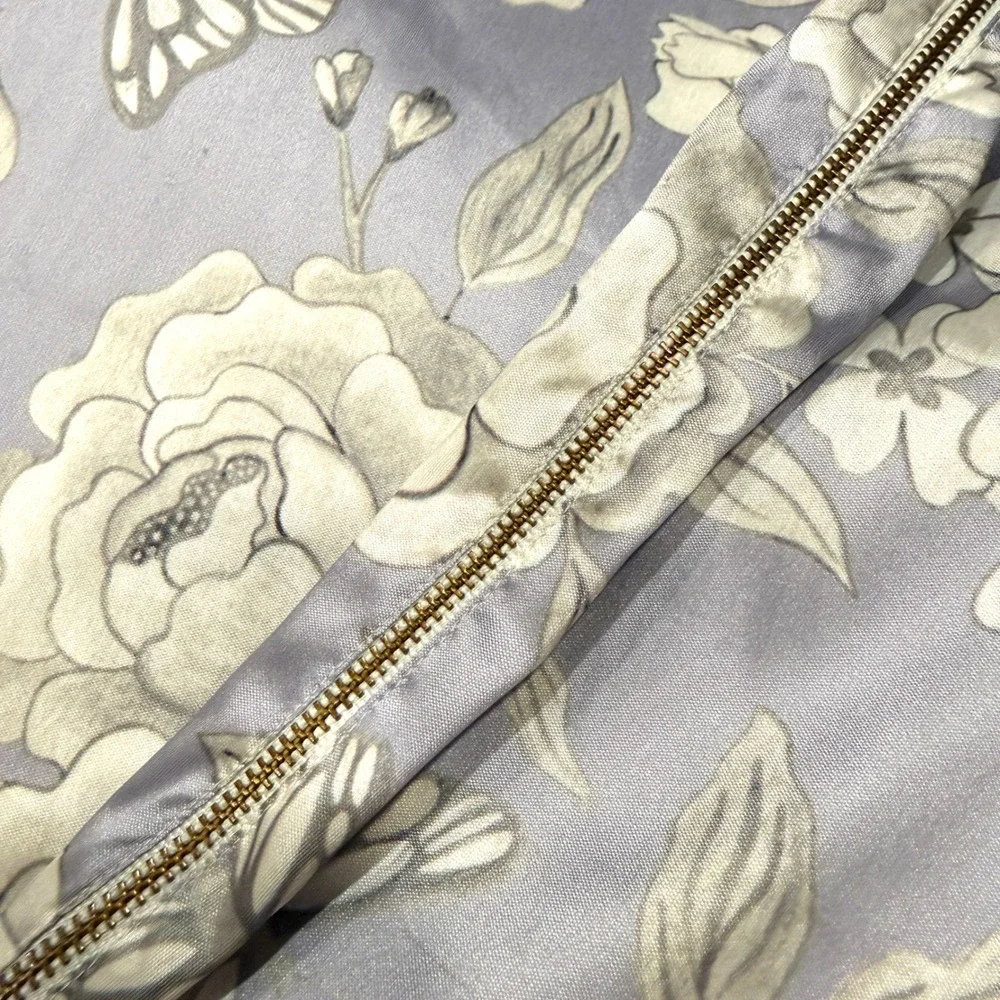 Caitlin Wilson Lavender Floral Butterfly Pillow Covers Set of 2 Square‎ 24x24